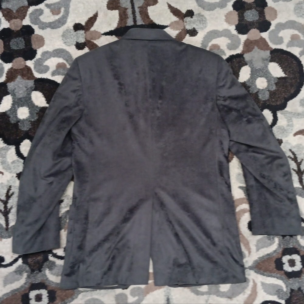 VTG Wm F. Farah Gray Microfiber 40R Sport Blazer Jacket Timeless USA Classic - Picture 2 of 11